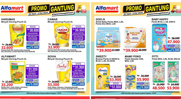 Promo Alfamart Gantung 1 Mei 2024 di Kabupaten Kaur, Walls Beli 2 Gratis 1, Harpic Rp19.900, Posh Rp17.900
