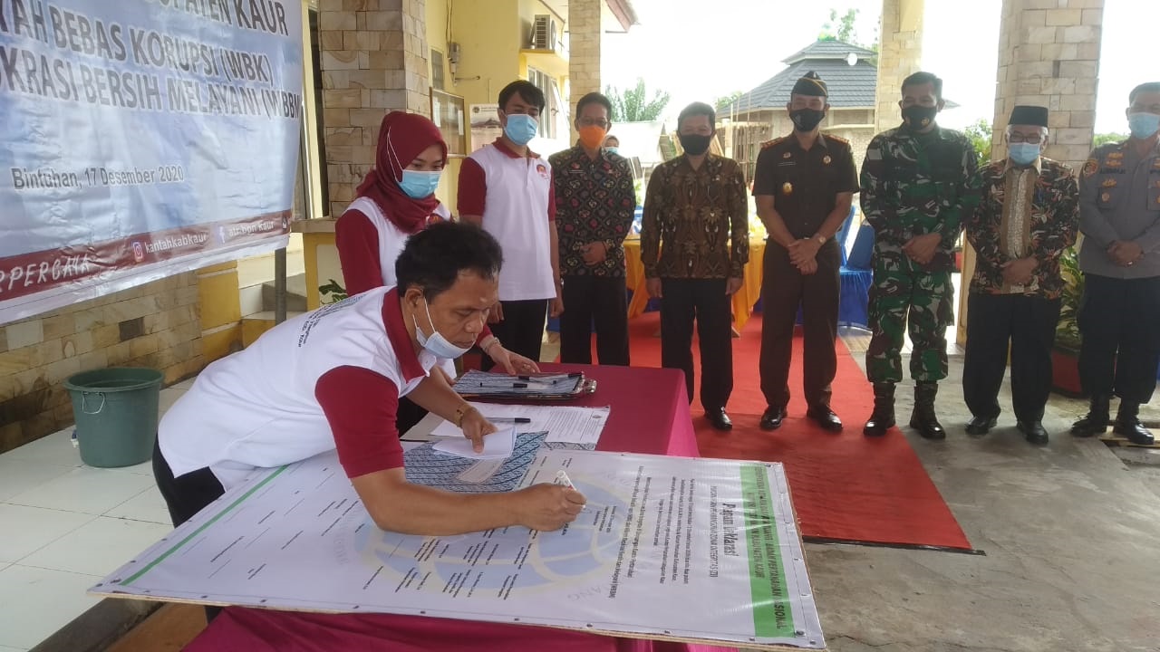 Semangat Anti Pungli, BPN Kaur Deklarasi Zona Integritas