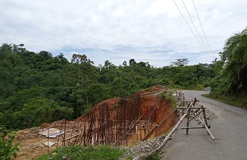 Proyek Penguat Tebing BPBD Provinsi Bengkulu Mangkrak