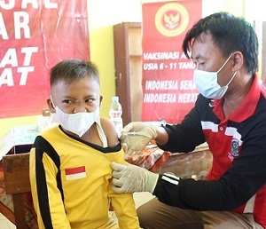 Meminimalisir Virus Covid-19, Binda Bengkulu Kembali Vaksin Pelajar SD