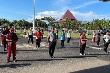 Bupati Kaur Rutin Olahraga Bersama ASN