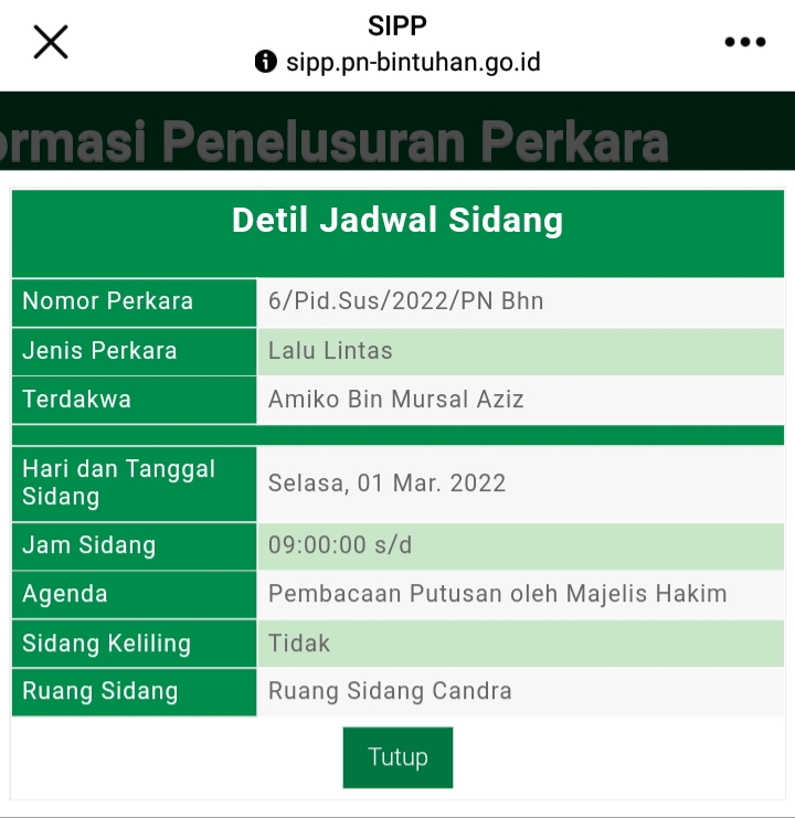 Sidang Laka Lantas Molor, Putusan Hakim Dibawah Tuntutan JPU