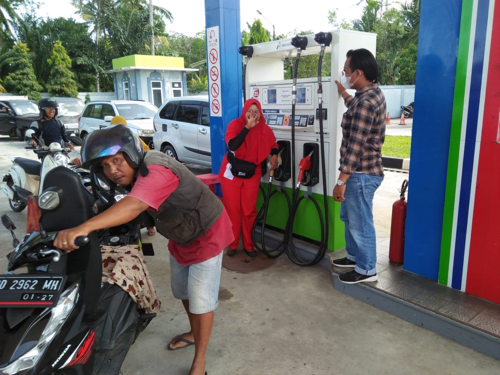 SPBU Tanjung Kemuning Terapkan Pencatatan Nopol