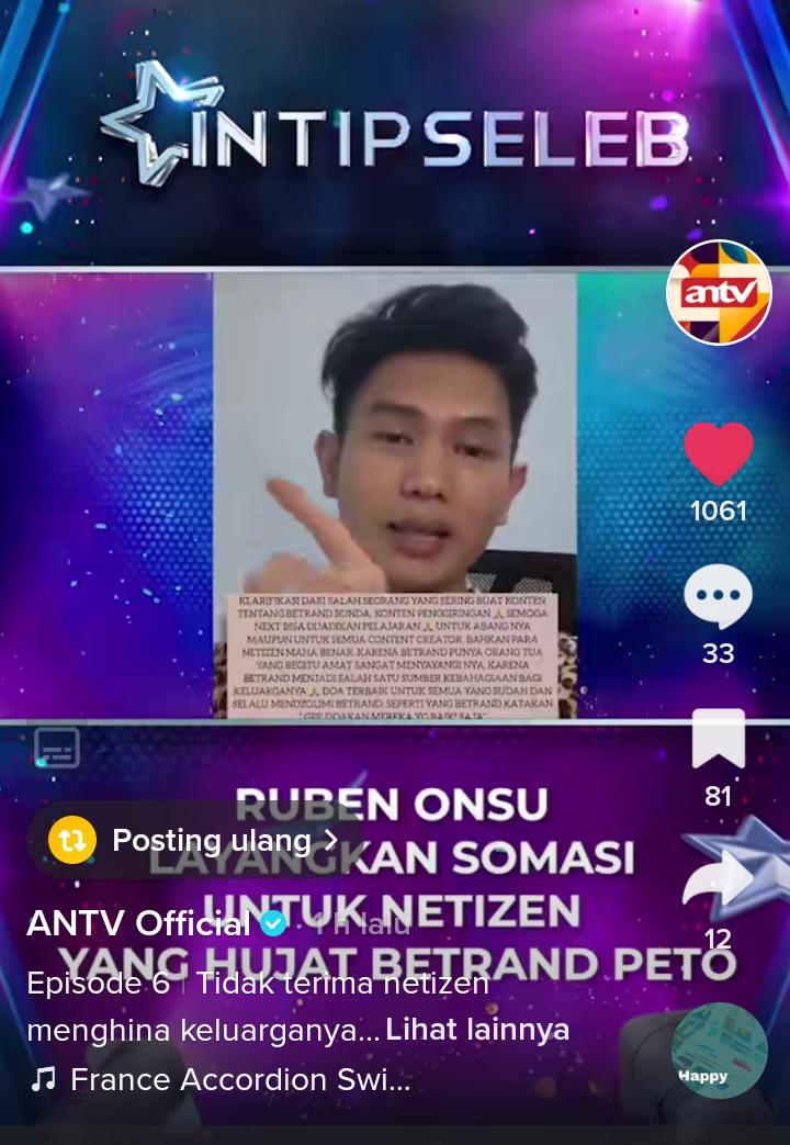 Surat Cinta Ruben Onsu untuk Kreator Betrand-Sarwendah, Netizen Auto Klarifikasi Gini...