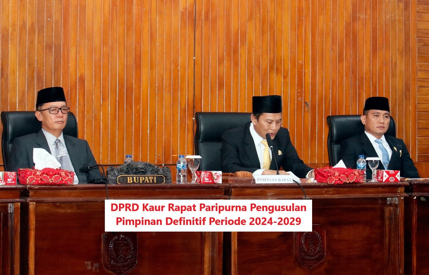 DPRD Kaur Rapat Paripurna Pengusulan Pimpinan Definitif Periode 2024-2029