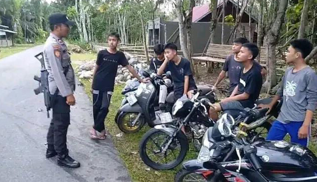 Polsek KT Rutin Patroli di Lokasi Bali