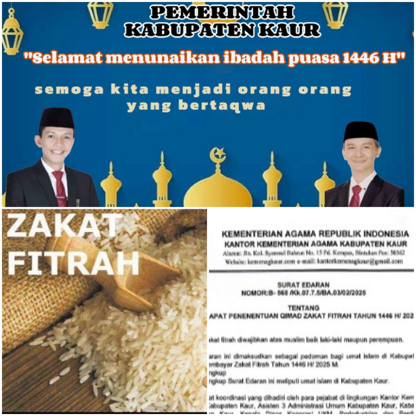 Zakat Fitrah Ramadhan 1446 H Kabupaten Kaur Ditetapkan Lebih Cepat, Berikut Besarannya dalam 3 Kategori!