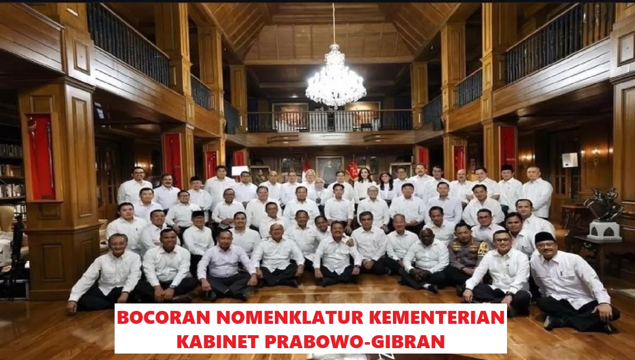 Bocoran Nomenklatur Kementerian dan Nama Menteri Kabinet Prabowo-Gibran