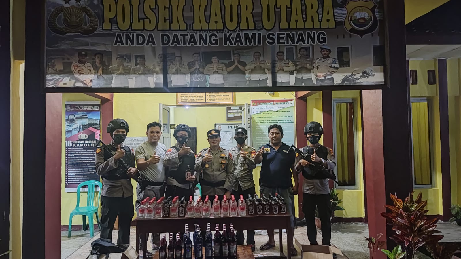 Operasi Cipta Kondisi, Polsek Kaur Utara Amankan Miras 217 Botol