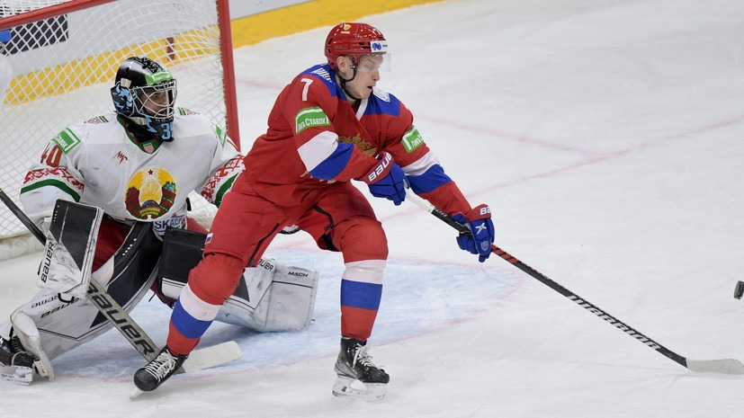 Tim Rusia 25 mengalahkan Tim Kazakhstan dan memenangkan Piala Hoki Channel One