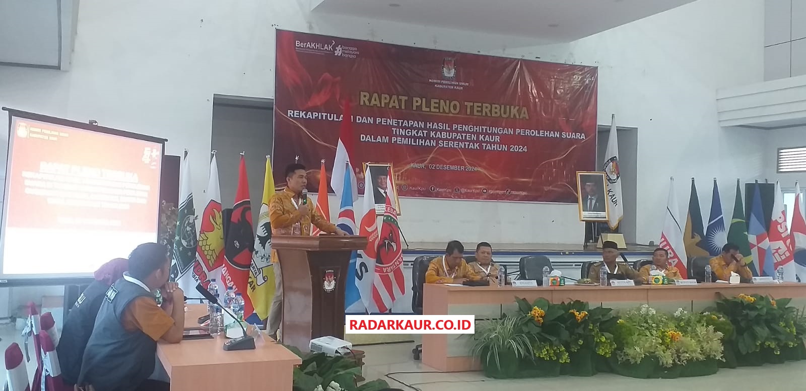 Rapat Pleno KPU Kaur Tuntas, Ini Hasil Resmi Pilkada Kaur 2024, Hanya Saksi Gusril-Hamid dan Helmi-Mian Hadir