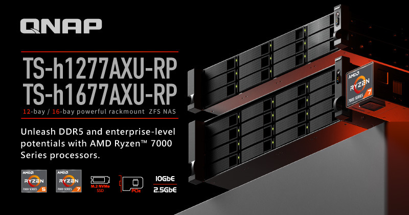 QNAP Luncurkan NAS ZFS Seri TS-hx77AXU-RP dengan Prosesor Canggih AMD Ryzen™ Seri 7000, Ini Spesifikasinya!
