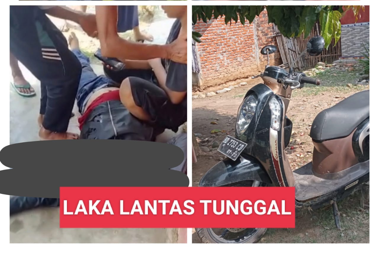 BREAKING NEWS: Laka Tunggal Honda Scoopy di Tanjung Harapan, Warga Siring Agung Dibawa ke IGD RSUD Kaur