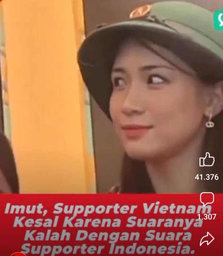 Viral Kalah Teriak dari Suporter Indonesia, Wanita ini Ternyata Penyanyi Vietnam, Komentar Netizen +62 Kocak