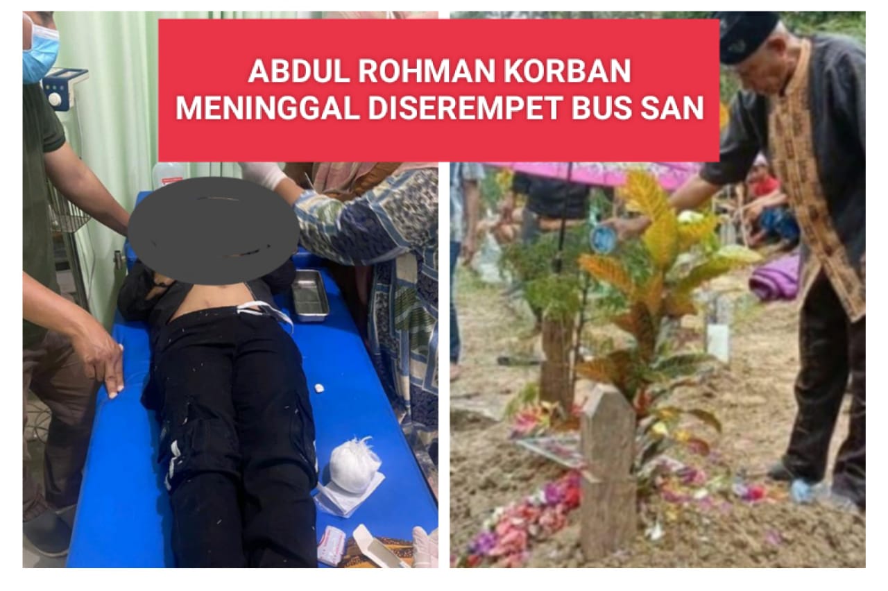 Bocah SD Meninggal Diserempet Bus SAN Dimakamkan dekat Ibu yang Wafat ketika Melahirkannya