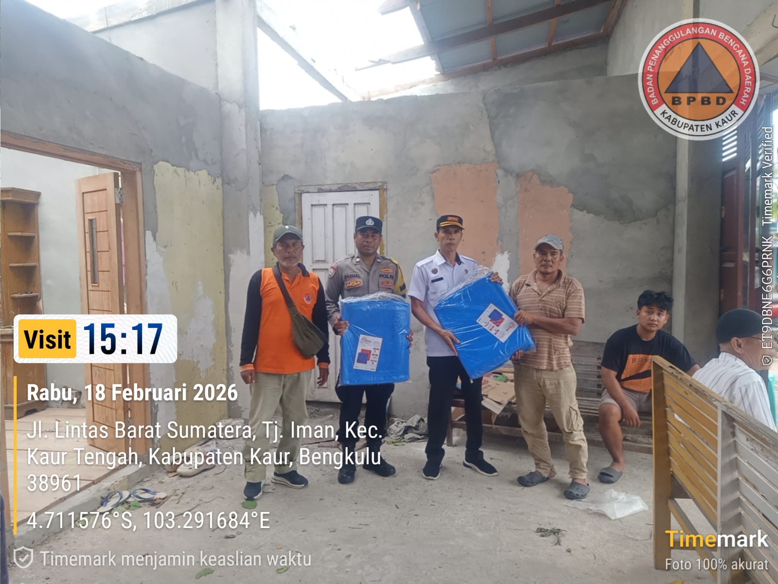 Atap Rumah Warga Diterbangkan Badai, TRC BPBD Diterjunkan