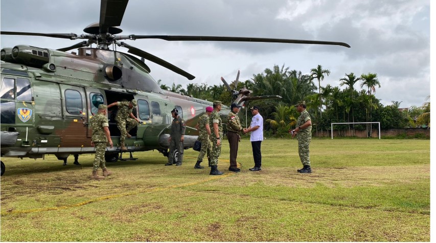 Menhan Sjafrie Sjamsoeddin Tinjau Pembangunan Batalyon 891/TP