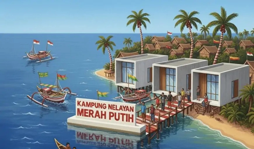 Pembangunan Kampung Nelayan Merah Putih Desa Merpas Capai 94 Persen