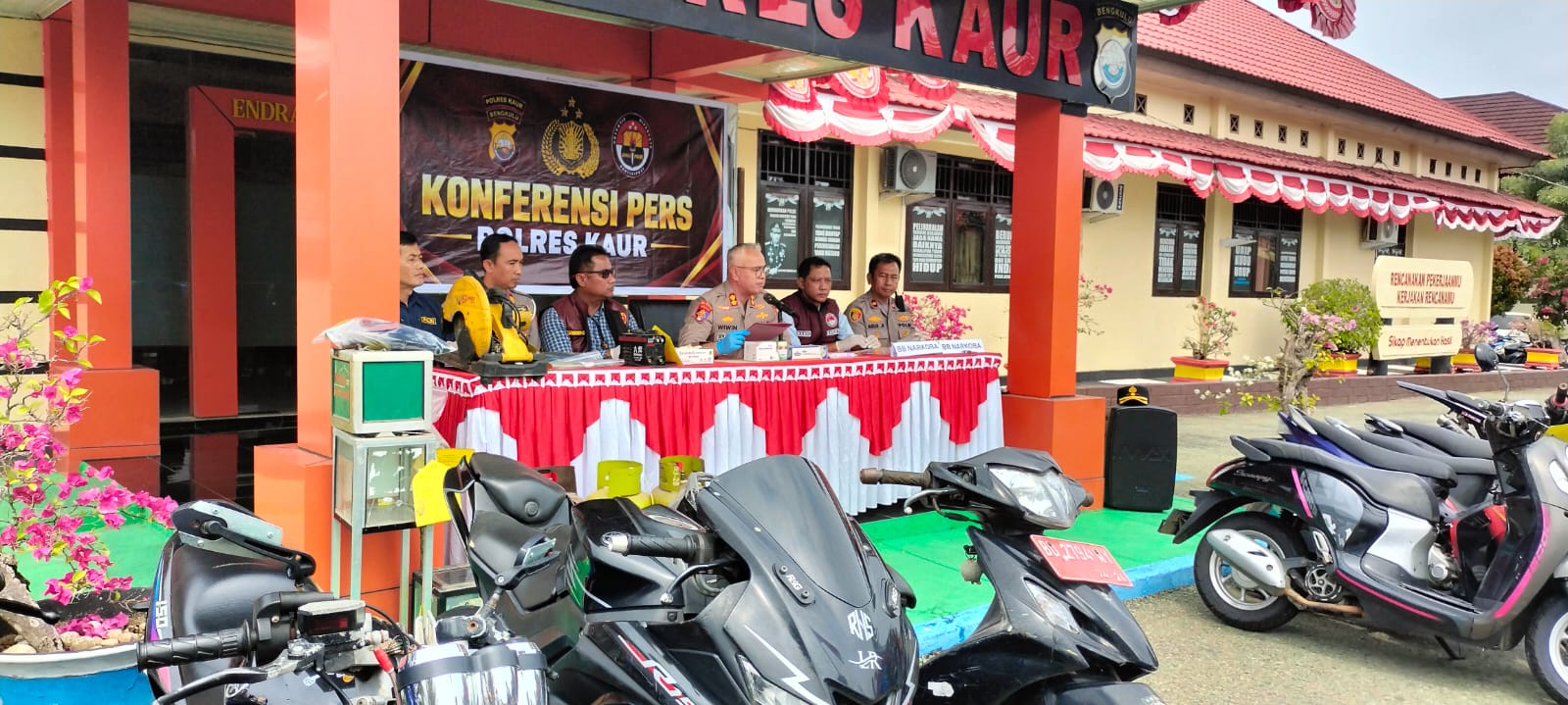 Polres Kaur Ungkap 5 Kasus Kriminal, Amankan 13 Paket Sabu dan Tindak 8 Kendaraan Knalpot Brong
