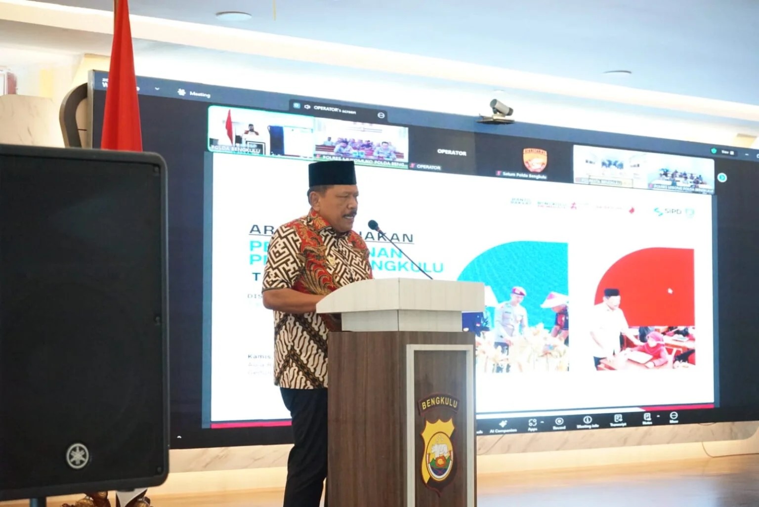 Rapim Polda Bengkulu 2026, Wagub Mian Paparkan 21 Program Unggulan Pemprov