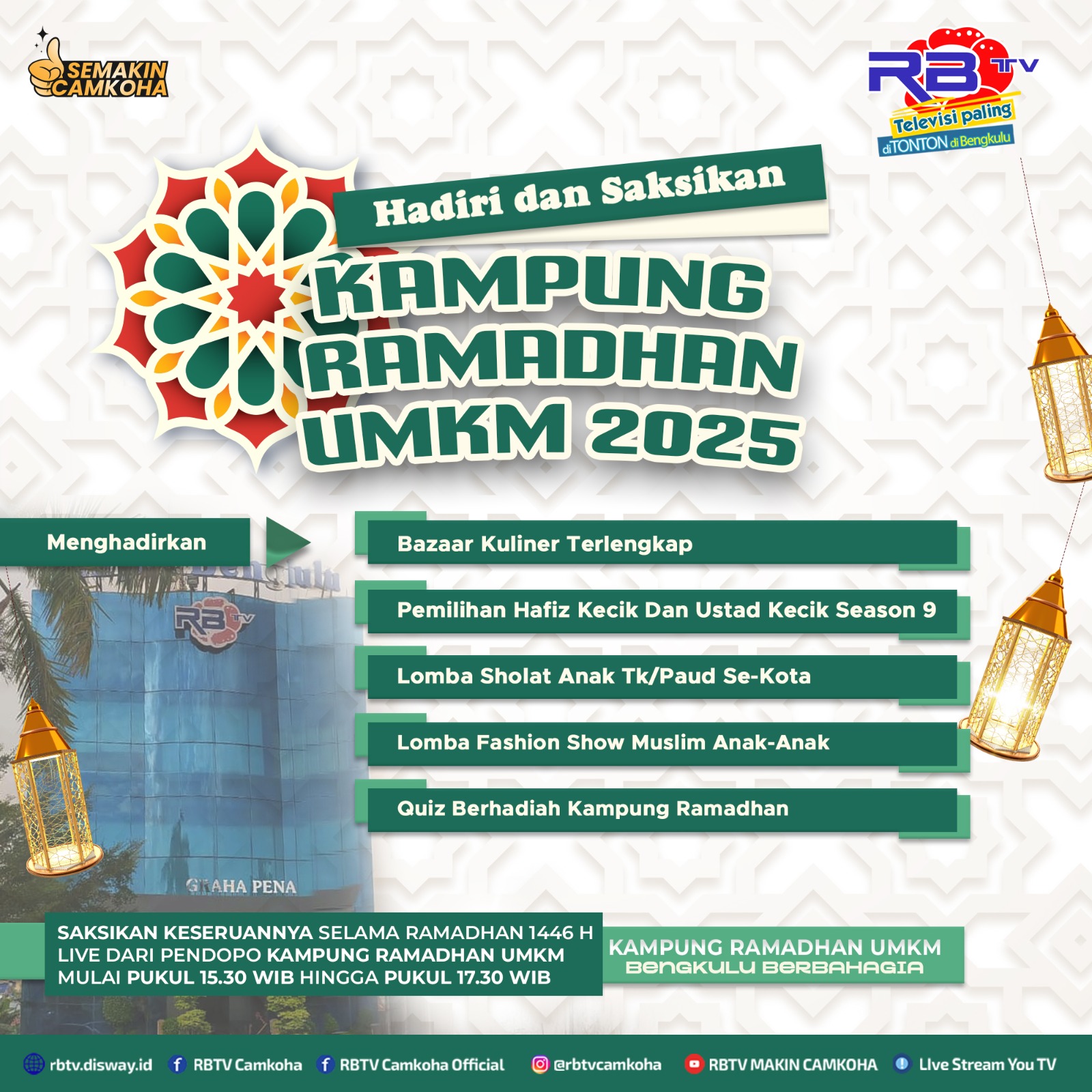 Kampung Ramadhan RBTV Sediakan Bazar UMKM Terlengkap, Dimeriahkan Gelaran 4 Lomba