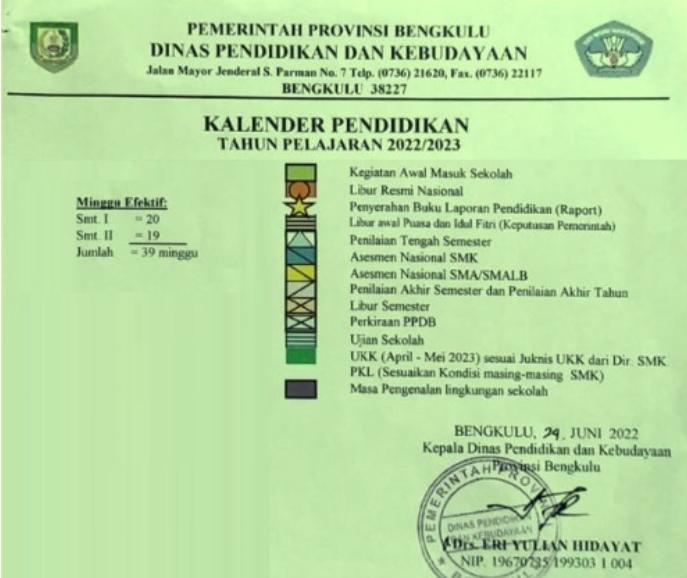 Jadwal Libur SD/SMP/SMA, Bengkulu dan Provinsi Lain Beda, Catat Tanggalnya!