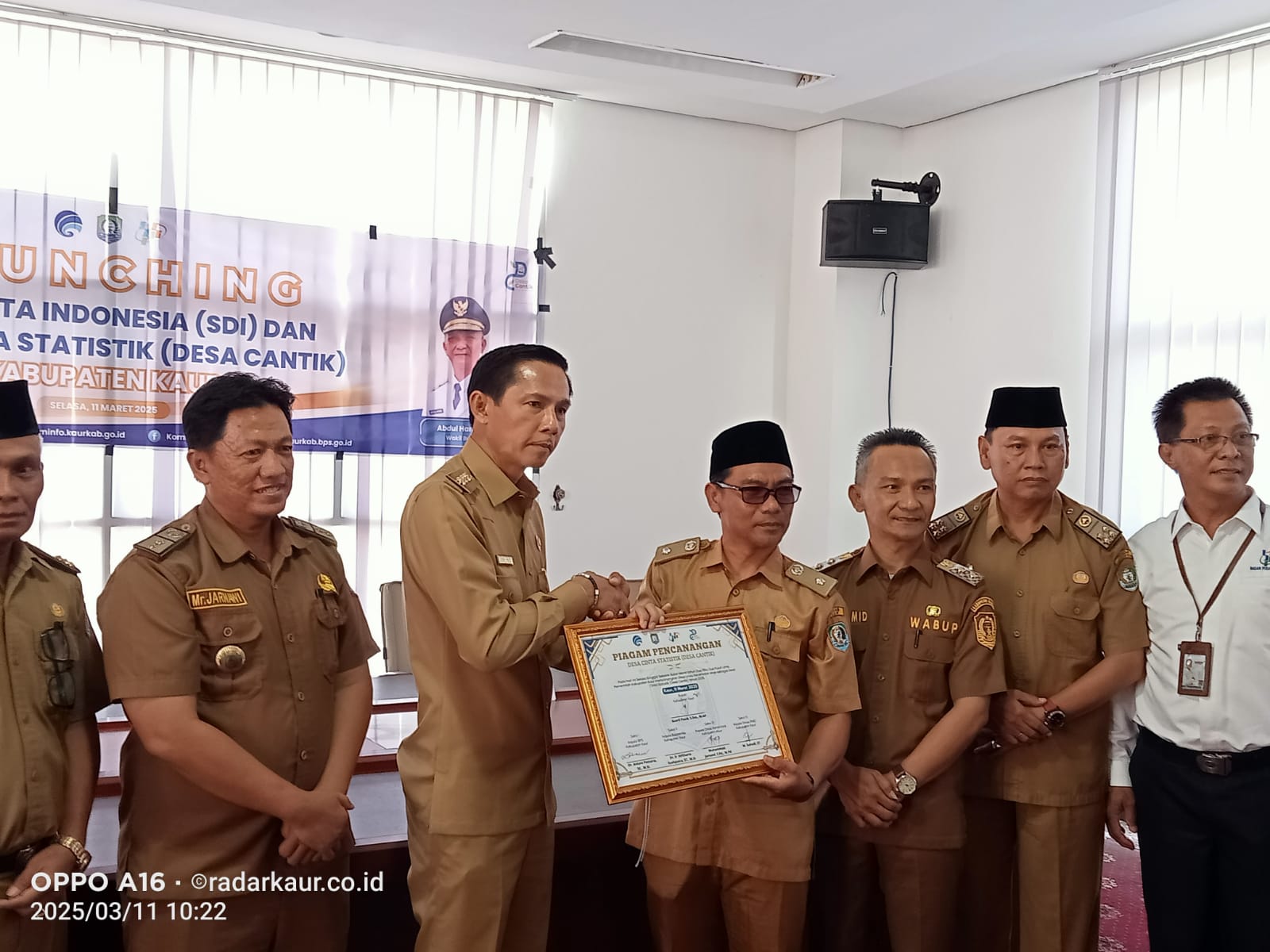 Bupati Kaur - BPS Luncurkan Program Satu Data Indonesia dan Desa Cinta Statistik