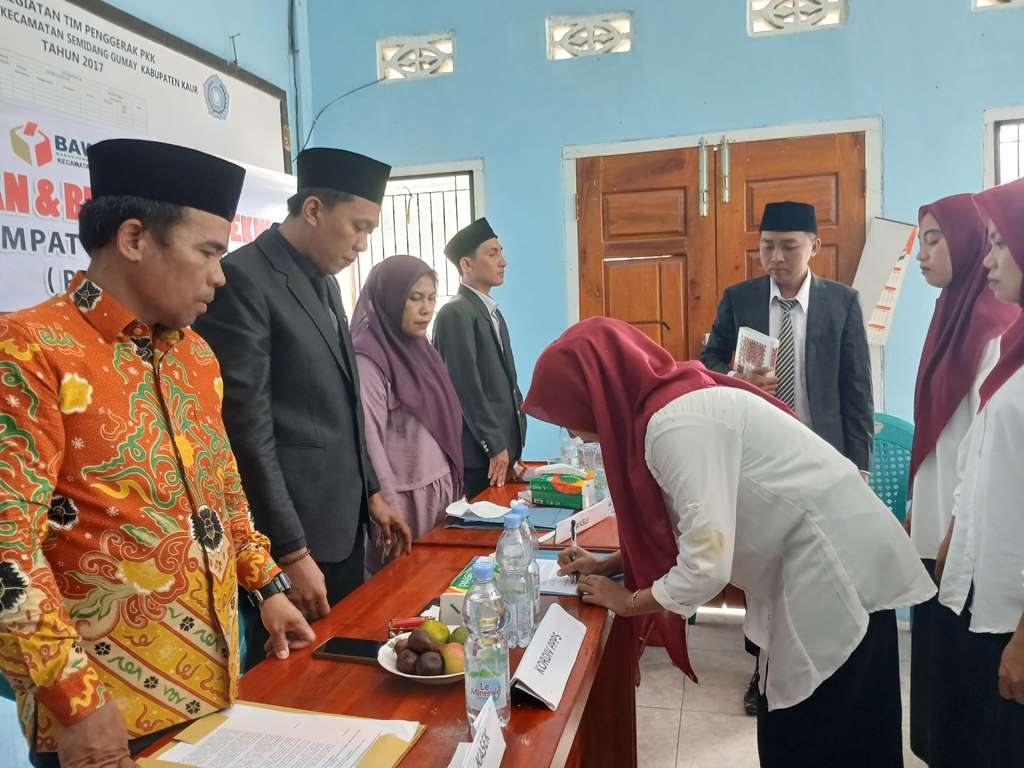 Pelantikan dan Pembekalan Pengawas Tempat Pemungutan Suara (PTPS) se-Kecamatan Semidang Gumay