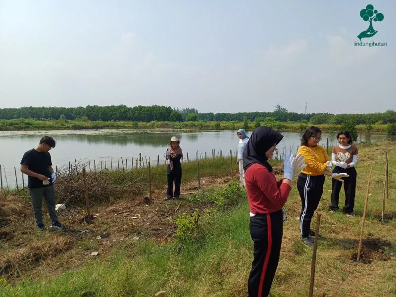 Inisiatif LindungiHutan dalam Program Gabung Aksi Menanam 122 Pohon Ketapang Kencana di Tangerang
