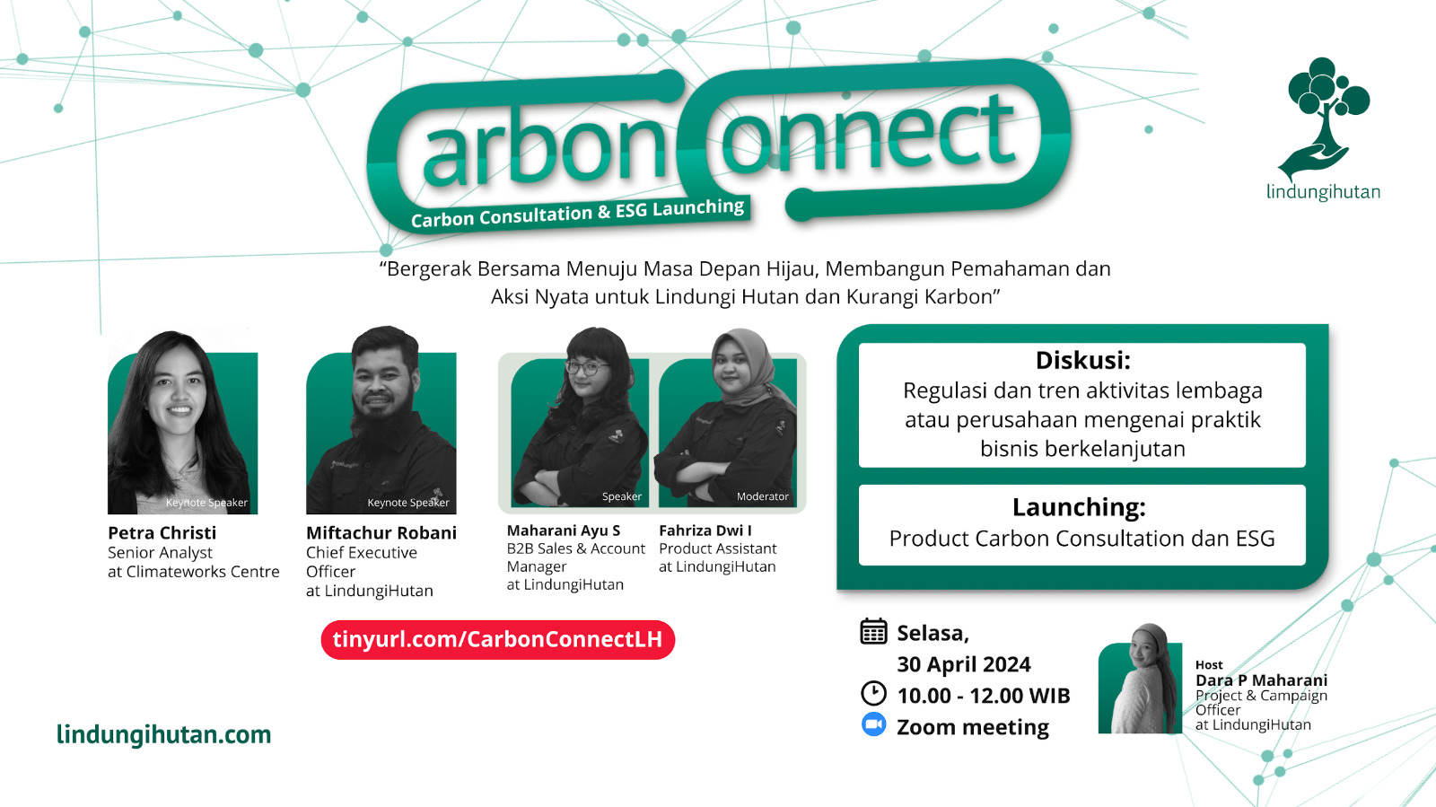 LindungiHutan Menyelenggarakan Webinar Carbon Connect: Peluncuran Konsultasi Karbon & ESG