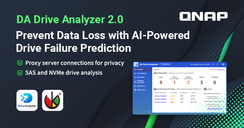 Tingkatkan Keamanan Data Perusahaan dengan Prediksi Kegagalan Drive NAS Berbasis AI - DA Drive Analyzer 2.0
