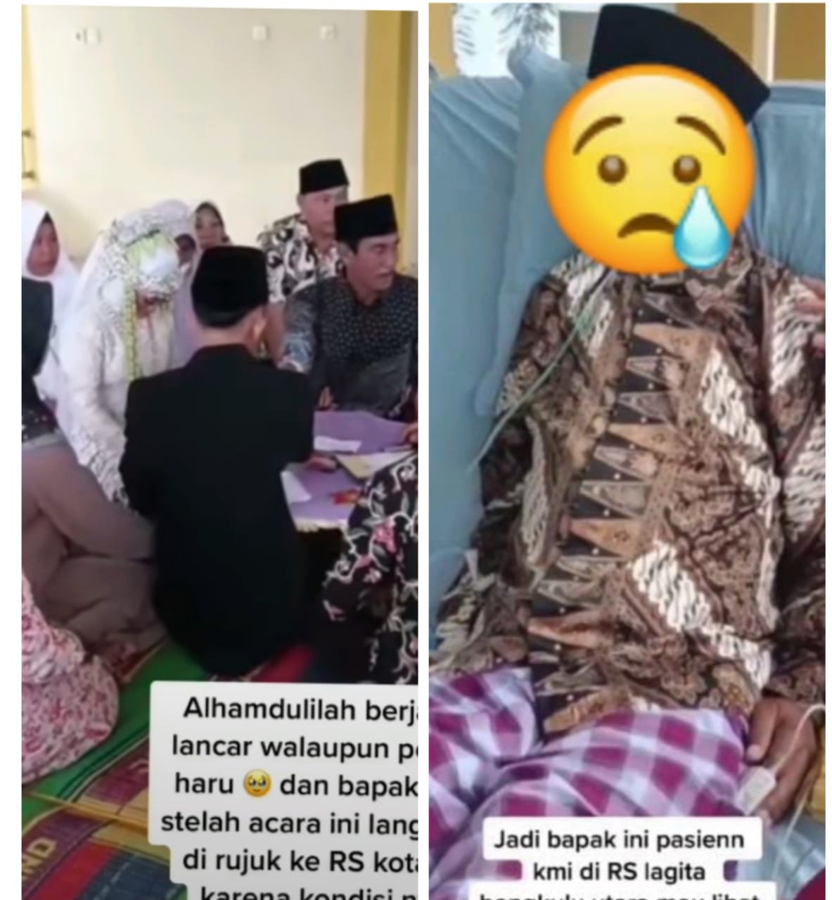 Bukan Pernikahan Sinetron! Ayah Terbaring Sakit Saksikan Anak Ijab Qobul di RS Bengkulu Utara