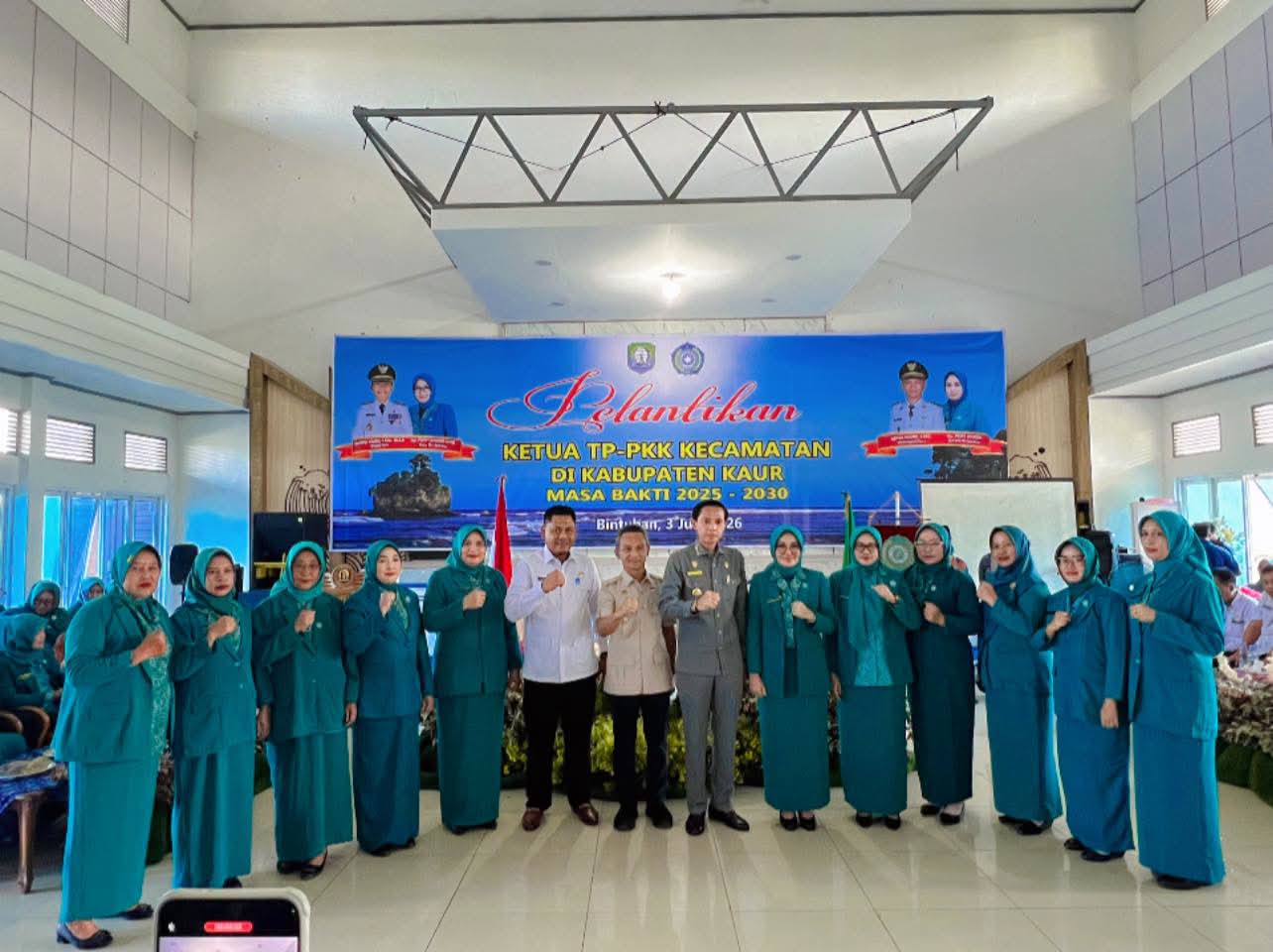 TP PKK Kaur Lantik 9 Ketua Kecamatan dan Jalin Kerja Sama dengan 11 OPD
