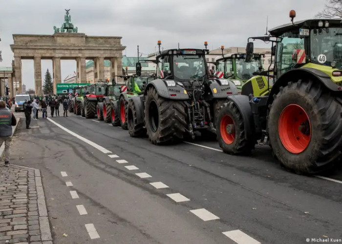Ini Sebab Protes Massal Para Petani di Jerman, Ribuan Traktor Diparkir di Jalanan