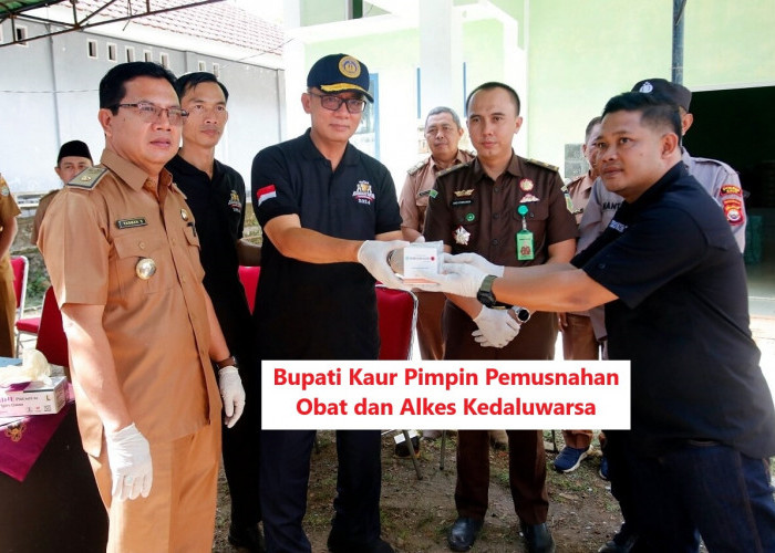 Bupati Kaur Pimpin Pemusnahan 8 Ton Obat dan Alkes Kedaluwarsa di Dinas Kesehatan