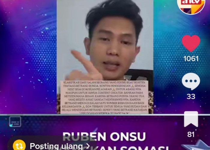 Surat Cinta Ruben Onsu untuk Kreator Betrand-Sarwendah, Netizen Auto Klarifikasi Gini...