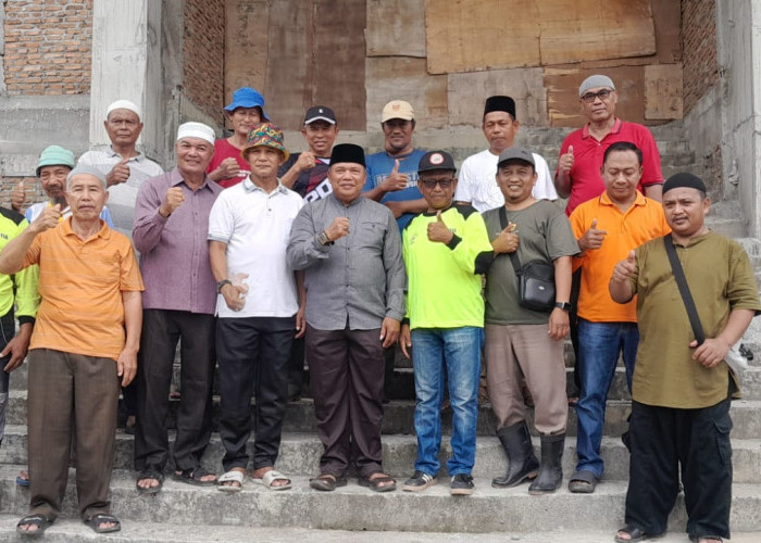 Pengecoran Basement Masjid Raya Nurul Iman Rampung, Warga dan Pemdes Terlibat