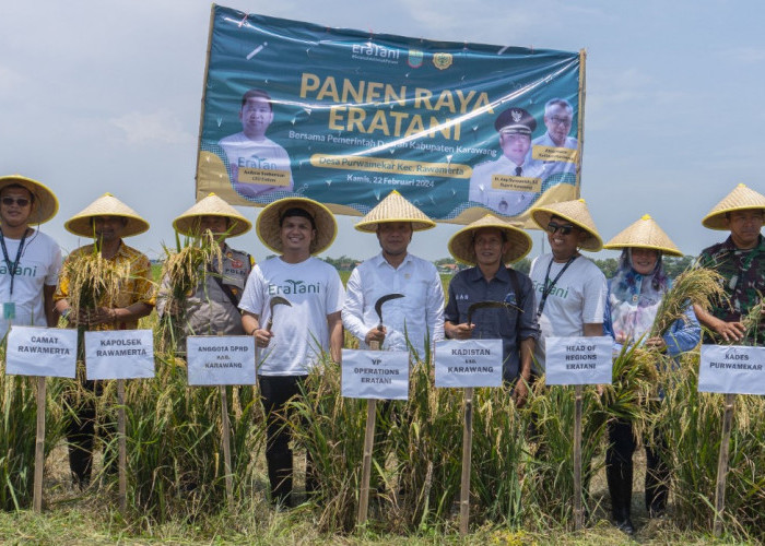 Eratani Rayakan Panen Besar Bersama Petani Mitra di Karawang, Dukung Ketahanan Pangan Nasional