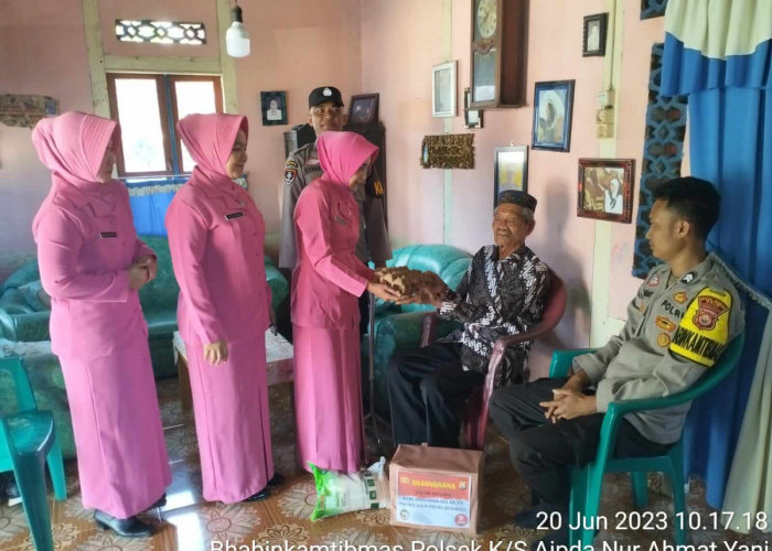 Polsek Kaur Selatan Giat Anjangsana ke Kediaman Purnawirawan dan Warakawuri serta pensiunan Polri 