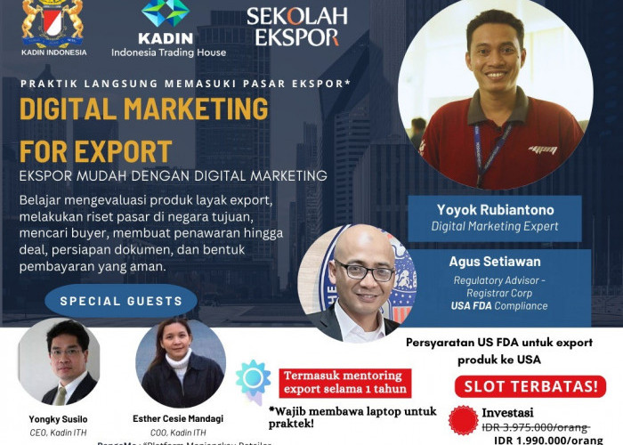 Pentingnya Pemasaran Digital untuk Ekspansi Global Produk Indonesia, KADIN ITH Gelar Workshop, Simak Jadwalnya