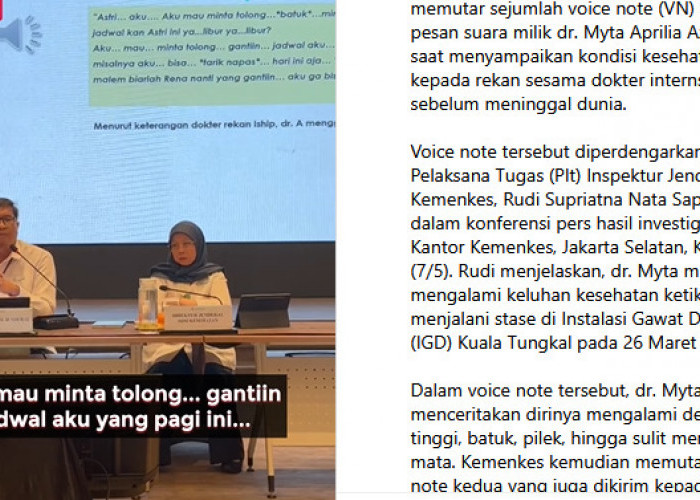 Dipaksa Jaga Malam meski Sakit, dr. Mita Kirim Voice Note sebelum Wafat: Aku Gak Kuat