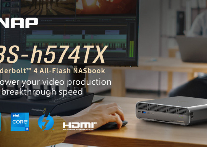 QNAP Luncurkan NASbook All-Flash Thunderbolt™ 4 – TBS-h574TX, Optimalkan Produksi Video Cepat 