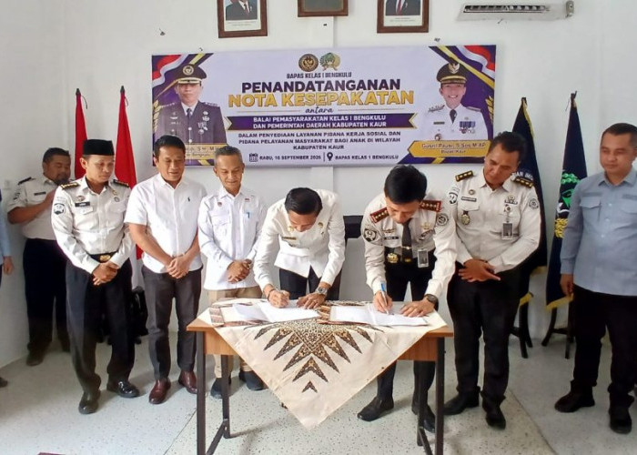 Pemkab Kaur dan Bapas Jalin Kerja Sama Pelaksanaan Pidana Kerja Sosial dan Pelayanan Masyarakat Bagi Anak