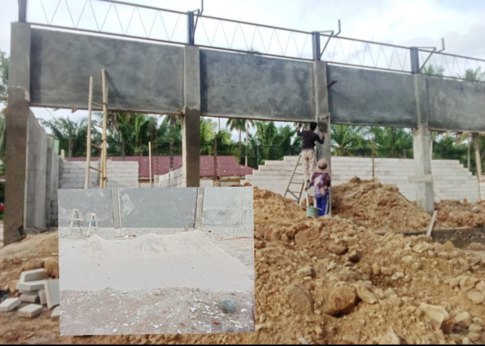 Sorotan Publik, Proyek Gerai KDKMP Tanjung Agung Tetap Diduga Gunakan Pasir Laut