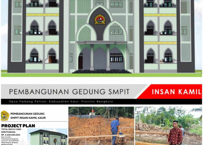 Mengagumkan, Yayasan Bina Insan Kamil Bangun Gedung SMPIT Bertingkat 3