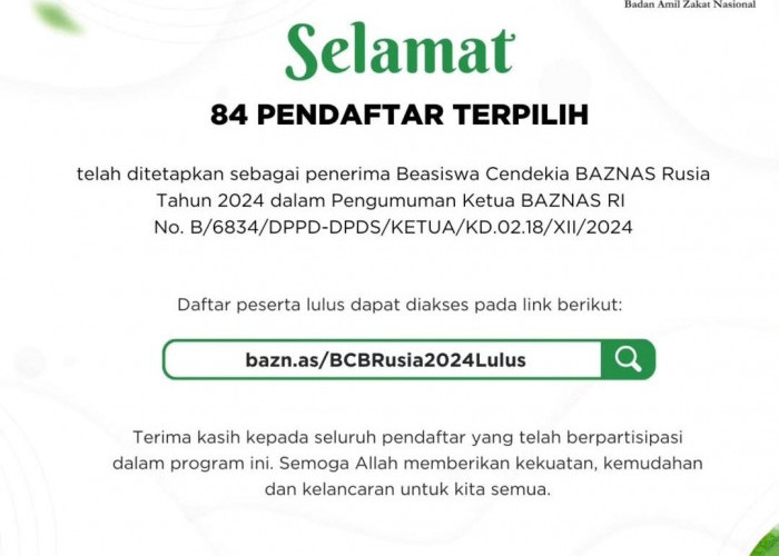 Mahasiswa S2 Asal Kaur Terima Beasiswa Cendekia BAZNAS Rusia Tahun 2024