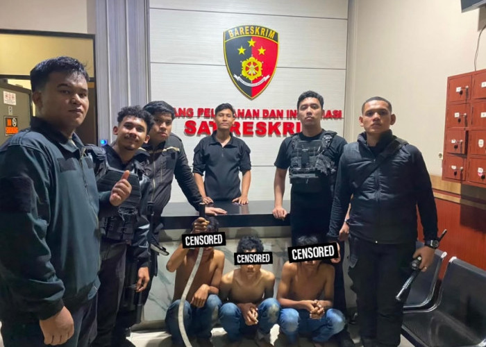 Team Macan Polres Pelabuhan Belawan Amankan 3 Anggota Geng Motor di Marelan Pasar 9