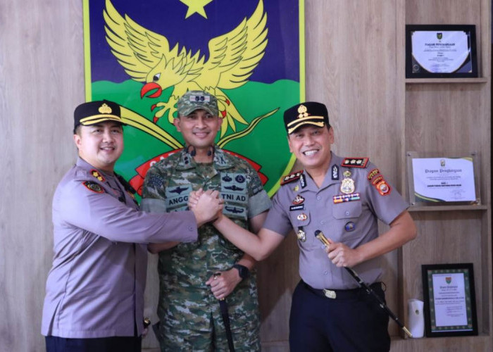 Perkuat Soliditas dan Sinergitas TNI-Polri, Kapolres Kaur Kunjungi Dandim 0408 Bengkulu Selatan - Kaur