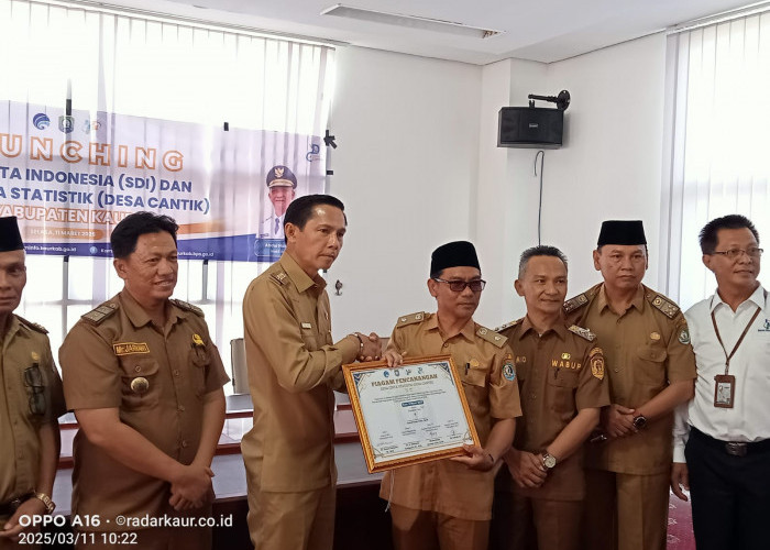 Bupati Kaur - BPS Luncurkan Program Satu Data Indonesia dan Desa Cinta Statistik