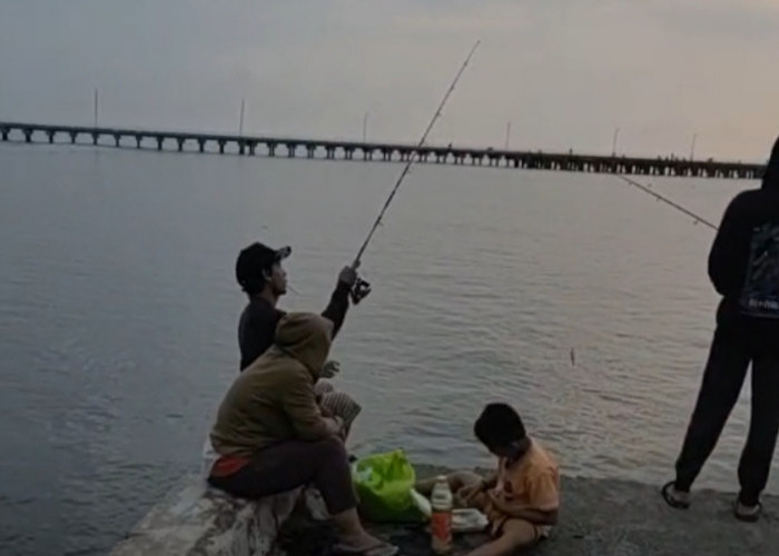 Dermaga Linau Diserbu Angler Lokal, Berburu Ikan Tenggiri hingga Sotong